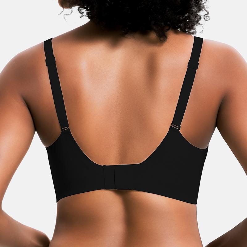 Jelly Wireless Seamless Deep V Push Up Bra